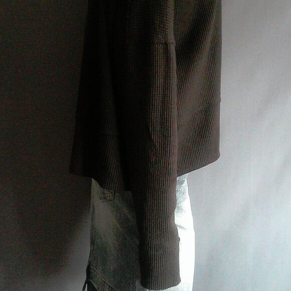 Free People NWT We the Free Black Cotton Oversized Ribbed Turtleneck Top Sm - Picture 5 of 8